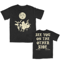 Two Girls One Ghost Dancing Moon T-Shirt (Black)