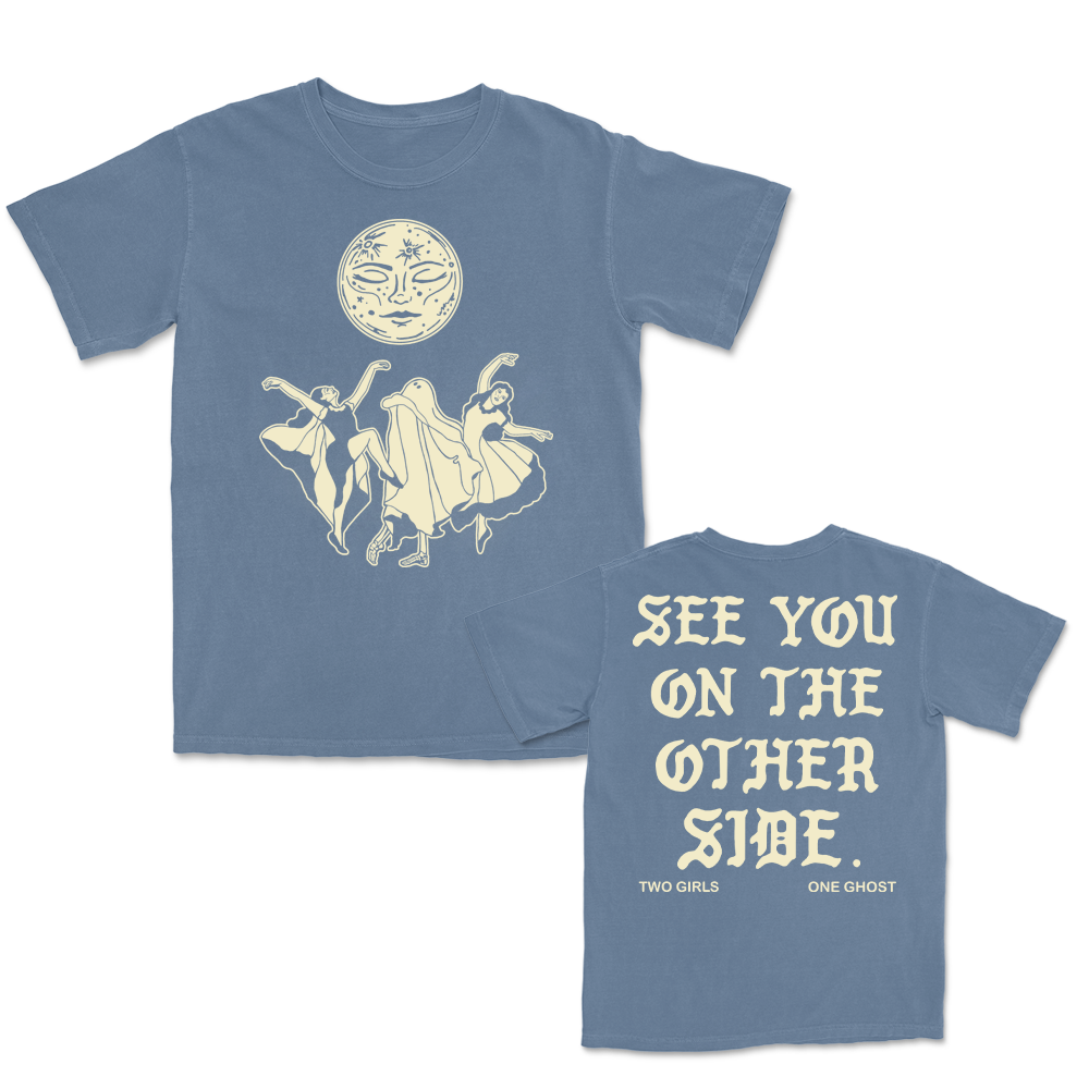 Two Girls One Ghost Dancing Moon T-Shirt (Blue Jean)