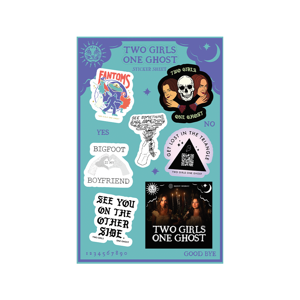 Two Girls One Ghost Sticker Sheet